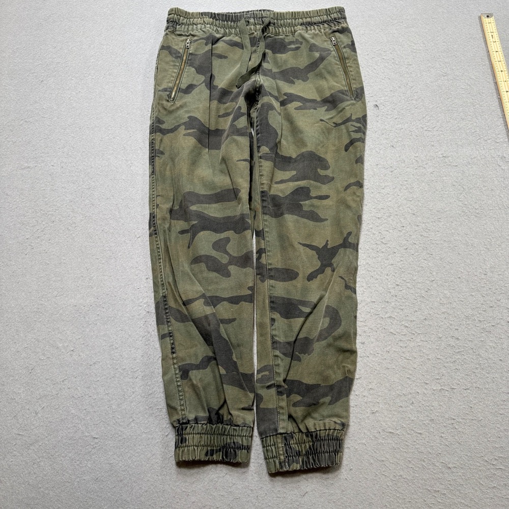 TNA Aritzia Joggers Women's Medium Green Camo Athletic Military Utility Outdoor